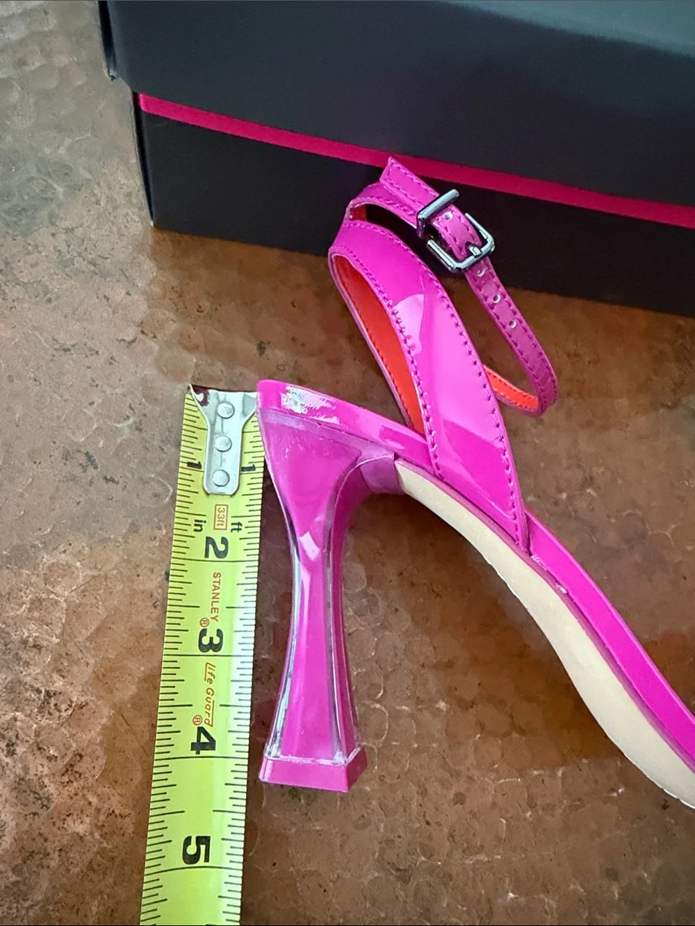 Vince Camuto Patent Leather Fuchsia/Pink Slingback Heels